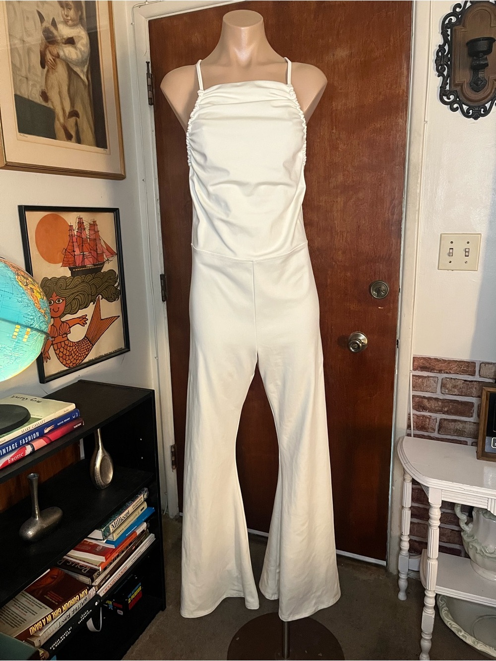Beach Riot BRIDAL Beach Wedding Evening Formal Ivory Jumpsuit Sexy Boho L